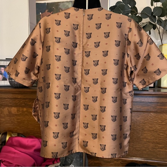 Scotch & Soda Brown Patterned Shirt with Ruffle Detail - Picture 11 of 13